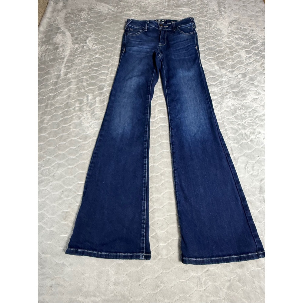 Ariat Denim Perfect Rise Flare Jeans Dark Wash Western 25R